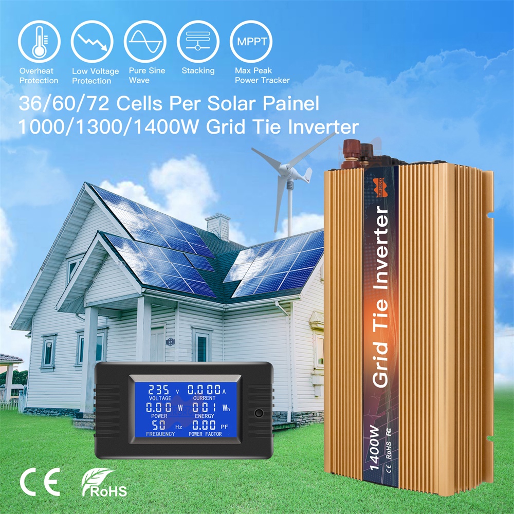 1000-1400W Şebeke Bağlantılı M - Micro Inverter 1400W Solar Grid Tie incelemesi ve fiyatı